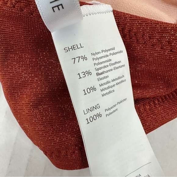 Cupshe Burnt Orange Bikini Bra Swim Top, Large - Picture 6 of 7